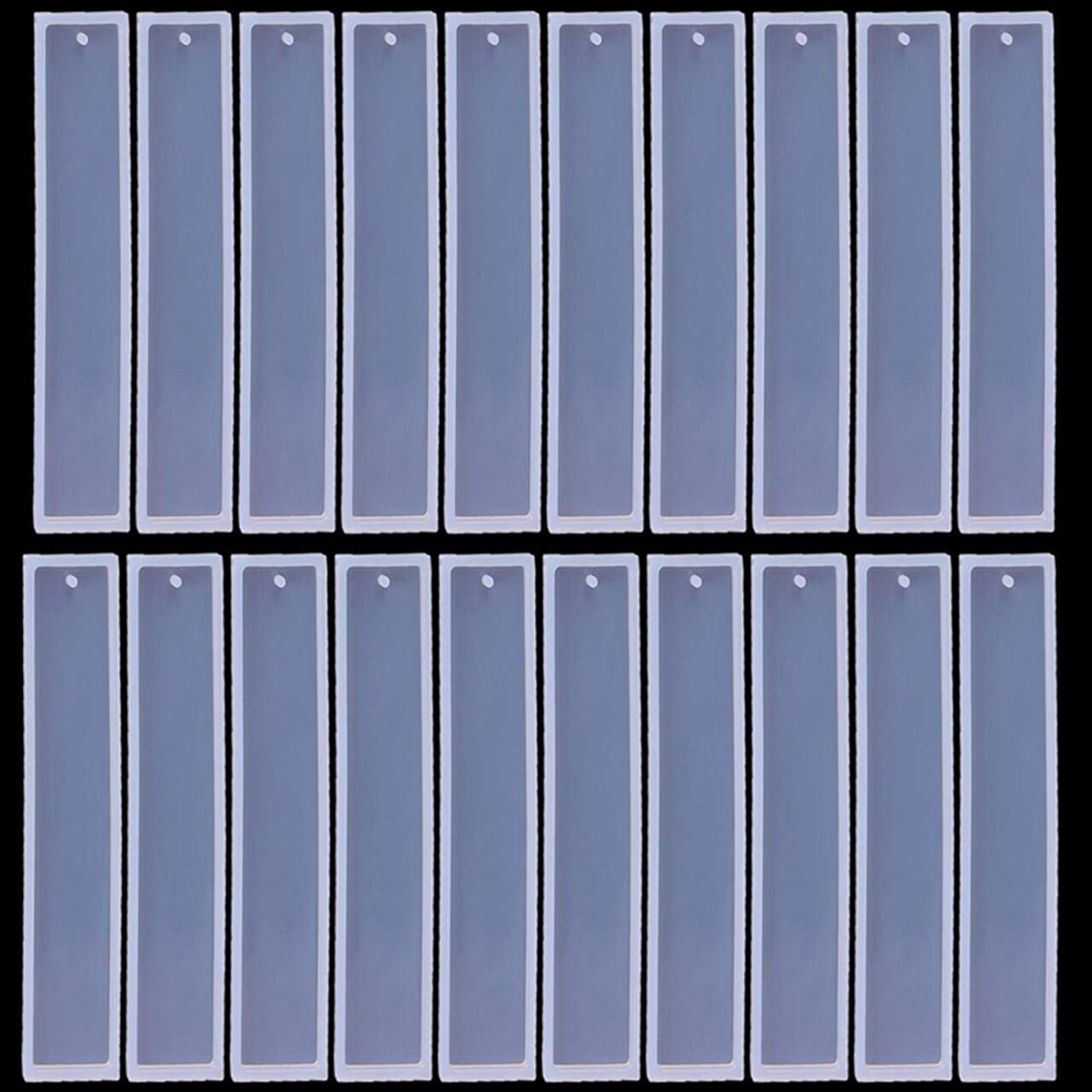 20 PCS 5.5 Inch Rectangle Silicone Bookmark Mold DIY Bookmark Resin Mold Bookmark Silicone Molds Making Mold Epoxy Resin Mold